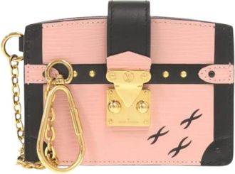 Louis Vuitton Pre-owned Card Case - Dames - Vintage Accessoires - Roze - ONE Size - Leer - Vintage