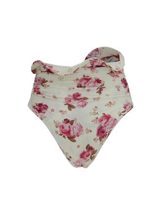 Magda Butrym Floral-Print Shaping Bikini Bottom - Cream