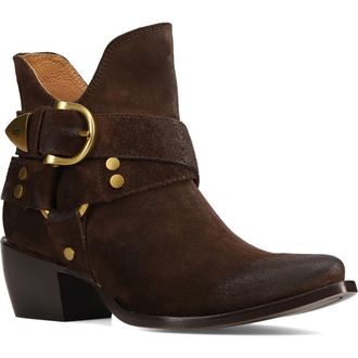 Frye Sacha Harness Bootie in Chocolate at Nordstrom Rack, Size 9.5