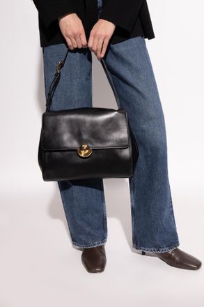 Furla Domus Medium Shoulder Bag, Womens, Black