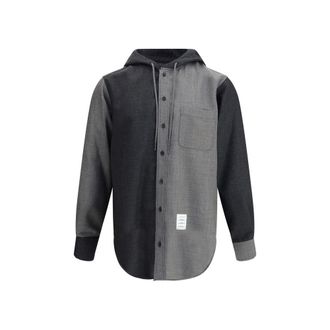 Thom Browne Gray Wool Jackets And Mens Coat