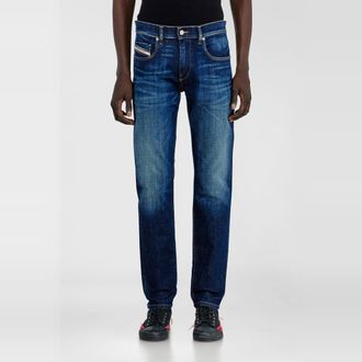 Diesel Slim Jeans Regular Waist 2019 D-Strukt, Medium blue, Zip fly