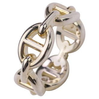 Herm&egrave;s Silver Silver 925 Band Ring (Pre-Owned)