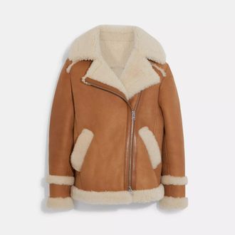 Coach Shearling Aviator