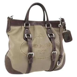 Prada Pre-owned Handbags, female, Beige, Size: ONE SIZE Pre-owned Vintage Hand Bag