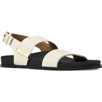 Aquatalia Irma Weatherproof Quarter Strap Sandal in Soft White Calf at Nordstrom, Size 9.5