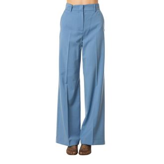 Max Mara Wide Trousers, female, Blue, Size: XS Pantalone