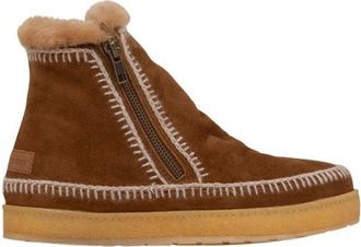 Laidbacklondon Schoenen, Dames, Bruin, 37 EU, Leer, Setsu Gehaakte Enkelboot