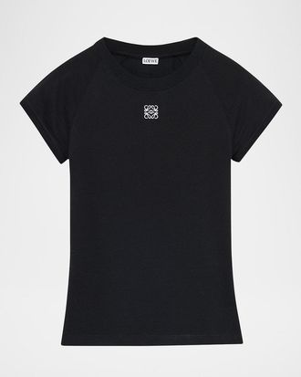 Loewe Ribbed Anagram Short-Sleeve Tee