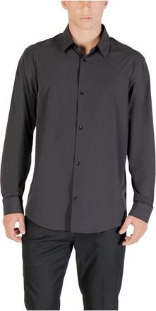 A|X Armani Exchange Stijlvolle Heren Overhemd Met Lange Mouwen - Heren - Casual Overhemden - Zwart - S - Overhemden