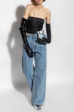 Maison Margiela Jeans With Stitching, Womens, Blue
