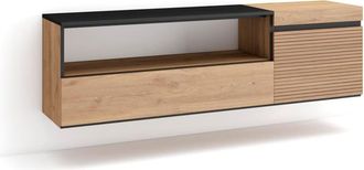 Skraut Home Mueble tv efecto madera roble 150x35x45cm colgado