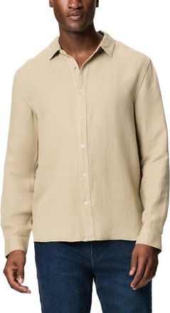 Paige Peters Linen Blend Button-Up Shirt in Light Vulcan at Nordstrom, Size X-Large