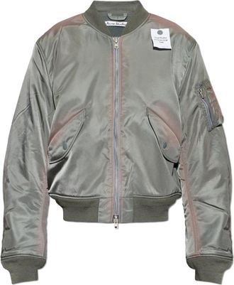 Acne Studios Washed Bomber Jacket - Heren - Bomber jackets - Groen - XL - Wol - Jassen