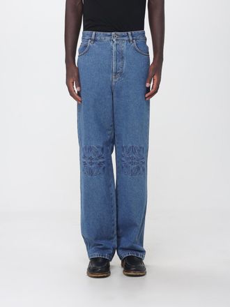 Loewe Baggy Jeans in Cotton Denim with Tone-on-Tone Embroidered Monogram