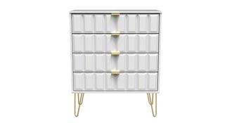 Welcome Furniture Hanover Ready Assembled 4 Drawer Chest in White Matt - Welcome Furniture | TJ Hughes