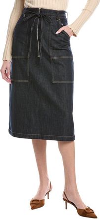 Gracia Ribbon A-Line Denim Skirt