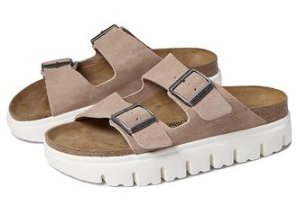 Birkenstock Papillio by Birkenstock Arizona Chunky Platform Sandal Womens Sandals Warm Sand Suede : EU 36 (US Womens 5-5.5) Narrow