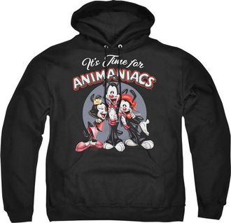 Gildan Animaniacs Its Time For Adult Pull Over Hoodie / Hooded Sweatshirt