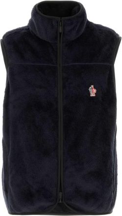 Moncler Blue Mock Collar Jacket