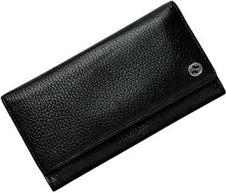 Gucci Black Leather Long Wallet (Bi-Fold) (Pre-Owned)