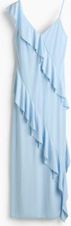 H&M Flounced Jersey Dress in Light Blue at Nordstrom, Size Xx-Small