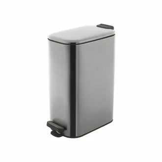 OEM Papelera Delgada Plateada De 30 Litros