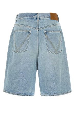 Bottega Veneta Mens Denim Bermuda Shorts Blue Cotton Bermudas