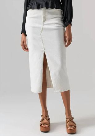 Sanctuary Womens Denim Midi Skirt In Chalk