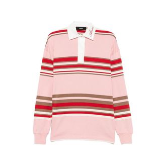 Amiri Striped Oversized Long-sleeve Polo