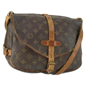 Louis Vuitton Pre-owned Cross Body Bags, female, Brown, Size: ONE SIZE Pre-owned Canvas Cross Body Bag