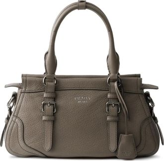 Prada Borsa tote grande in pelle - Grigio