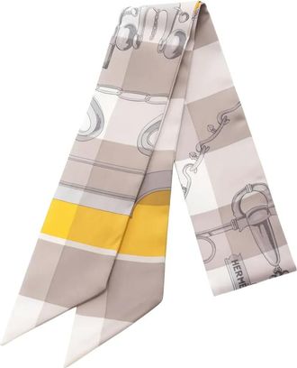 Hermès 2010 Mors et Gourmettes ribbon scarf - Neutrals
