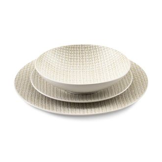 Medard De Noblat Vajilla de 18 piezas Gres Crema