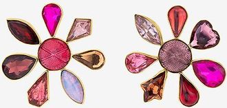 Grainne Morton Ohrringe aus Vermeil und Strass Flower Petal