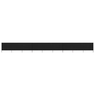 Berkfield Home 9-panel Wind Screen Fabric 1200x80 cm Black