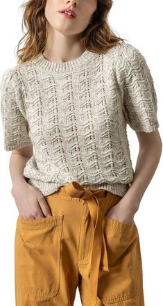 Lilla P Crewneck Linen-Blend S Sweater