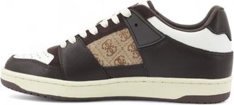 Guess Sava Low Mixed-Leather Sneaker - Heren - Sneakers - Veelkleurig - 43 EU - Katoen - Schoenen