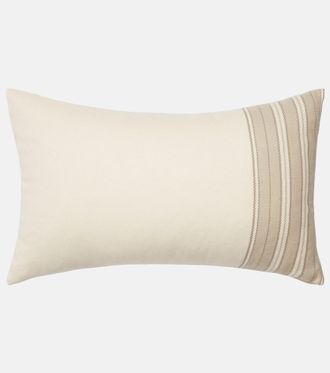 Loro Piana Suitcase striped cotton and cashmere cushion