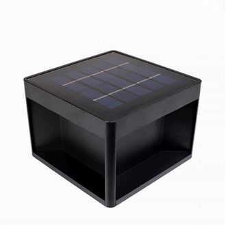 Trade Shop Trade Shop Traesio - Trade Shop - Faretto Led Pannello Solare Cubo Applique Parete Segnapasso Terra Cct Ip65 Qw-3c