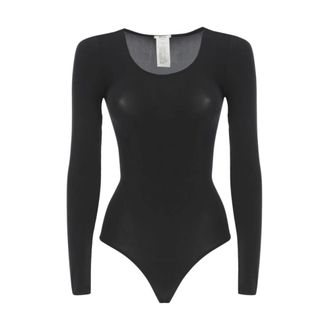 Wolford Body, female, Black, Size: M Sleek Seamless Body Suit