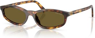 Miu Miu Dames zonnebril bruine donkere lenzen - Dames - Zonnebrillen - Bruin - 54 MM - Accessoires