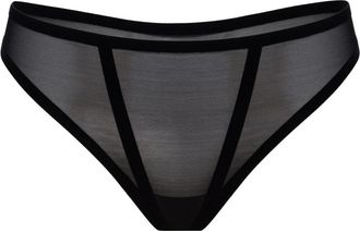 Wolford Bonded to Tulle String - Dames - Ondergoed - Zwart - Maat: S Tulle