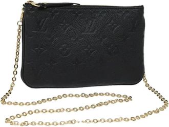 Louis Vuitton Tweedehands leren Louis Vuitton tassen - Dames - Vintage Schoudertas - Zwart - ONE Size - Leer - Vintage