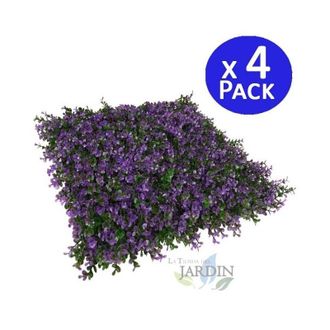 No Brand No Brand - Pack 4 Jardin Vertical Lavanda 50x50 Cm Planta Artificial Decoraci&oacute;n Pared Interior Exterior Jardines Verticales