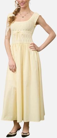 Blu Pepper Cap Sleeve Midi Dress in Butter Yellow at Nordstrom, Size Medium