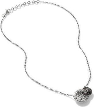 John Hardy Radial Pav&eacute; Pendant Necklace in Black at Nordstrom Rack, Size 20