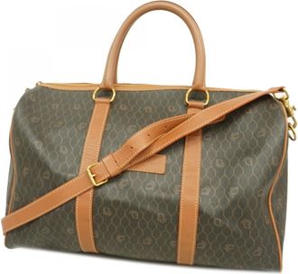 Dior Dark Brown Pvc Boston Bag (Pre-Owned)