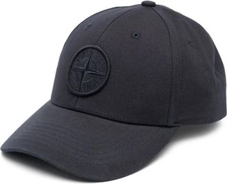 Stone Island Pet met geborduurd logo - Blauw