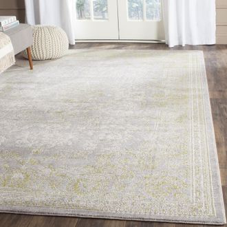 Safavieh Passion Machine Made Area rug, Grey / Green Traditional Style Easy Care